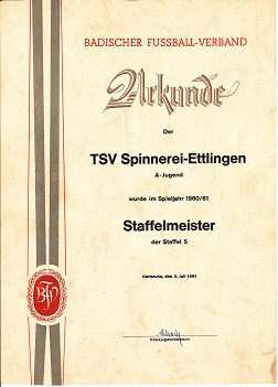 Urkunde 1961